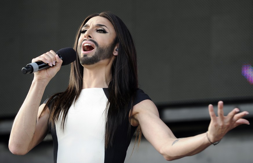 Chonchita Wurst ist am Freitagabend in Zürich.