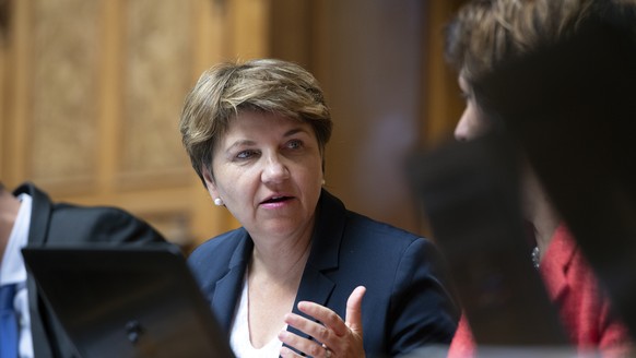 Viola Amherd, CVP-VS, spricht an der Herbstsession der Eidgenoessischen Raete, am Donnerstag, 27. September 2018 im Nationalrat in Bern. (KEYSTONE/Anthony Anex)