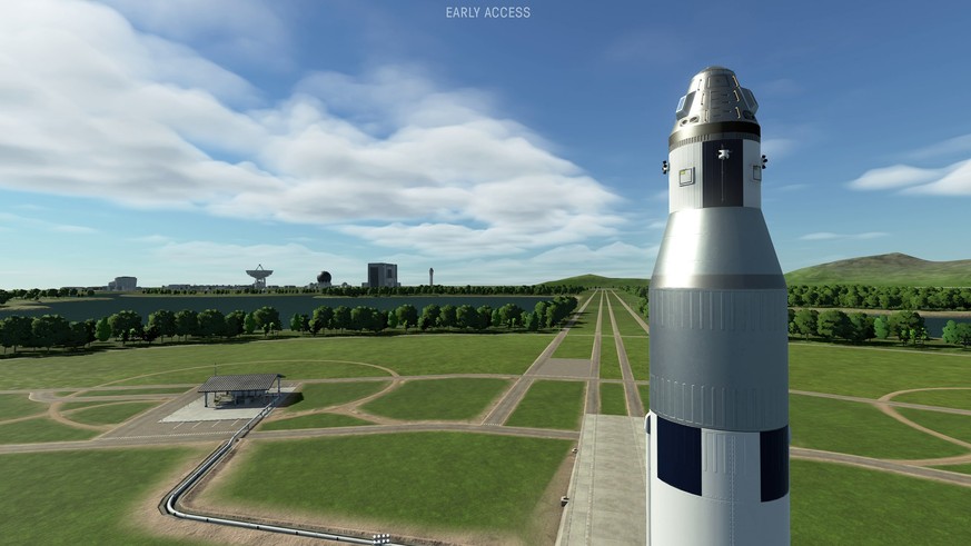 Kurz vor dem Start: eine Rakete in «KSP2»