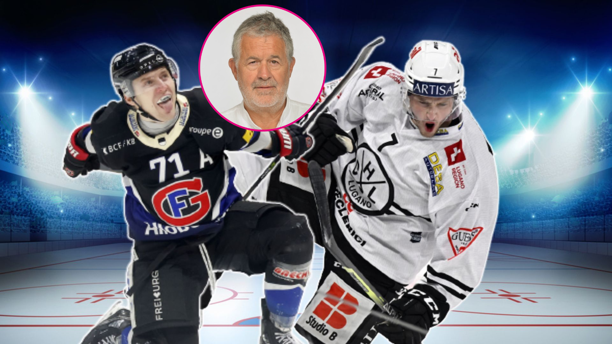 Killian Mottet et Fribourg-Gottéron (à gauche) affronteront le HC Lugano en pré-playoffs dès mardi.