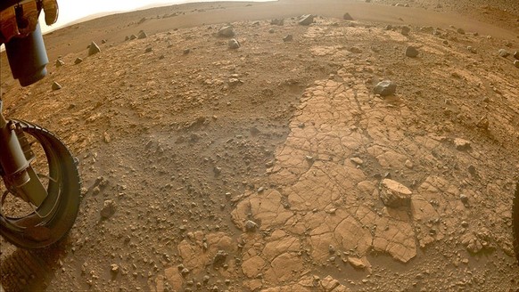 This photo of Yori Pass was taken by a Hazcam imager aboard NASA's Perseverance Mars rover on Nov. 5, 2022. NASA's Perseverance Mars rover has begun exploring an area the science team calls Yori Pass…