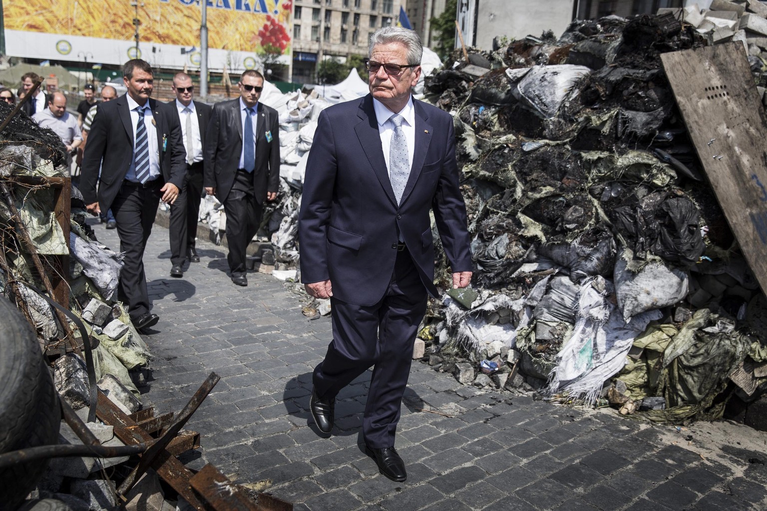 Deutschlands Bundespräsident Joachim Gauck in Kiew.