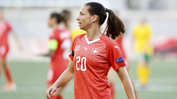 03.09.19 Schaffhausen Fussball Frauen EM Qualifikation Saison 2019/2020 Schweiz - Litauen. Im Bild : Fabienne Humm (SUI) Aktion Einzelbild *** 03 09 19 Schaffhausen Football Women European Championshi ...