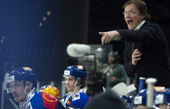 Zuerichs Cheftrainer Arno Del Curto im dritten Eishockey-Spiel der Abstiegsrunde der National League zwischen den ZSC Lions und dem HC Davos, am Samstag, 16. Maerz 2019, im Hallenstadion in Zuerich.(K ...