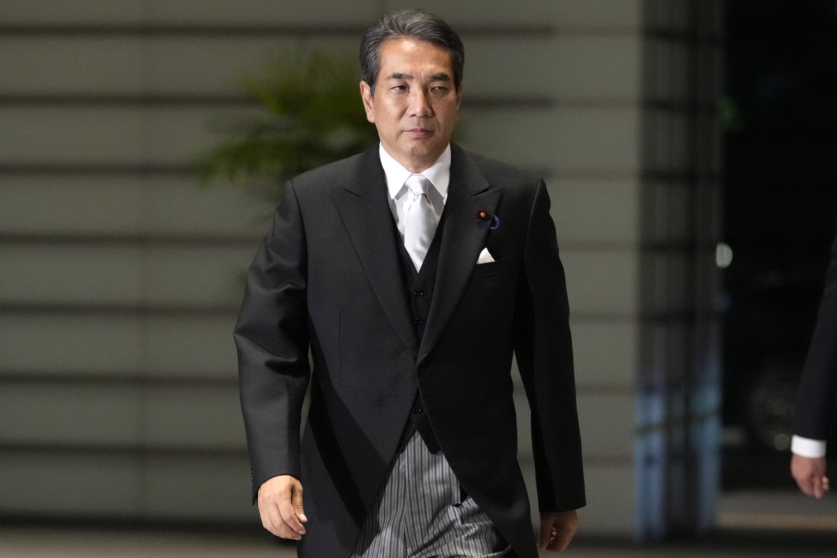 Taku Eto, newly appointed Minister of Agriculture, Forestry and Fisheries, arrives at the prime minister's office Monday, Nov. 11, 2024, in Tokyo. (AP Photo/Shuji Kajiyama)