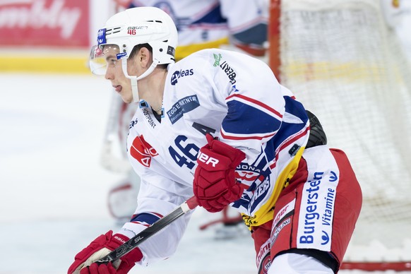 Rapperswils Dominik Egli beim Meisterschaftsspiel der National League, zwischen den SCL Tigers und den Rapperswil-Jona Lakers, am Dienstag 20. Oktober 2020, im Ilfisstadion in Langnau. (KEYSTONE/Marce ...