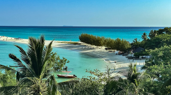 Strand von Mamanuca befindet sich bei der Insel Fidschi, ein Land mitten im Pazifischen Ozean,