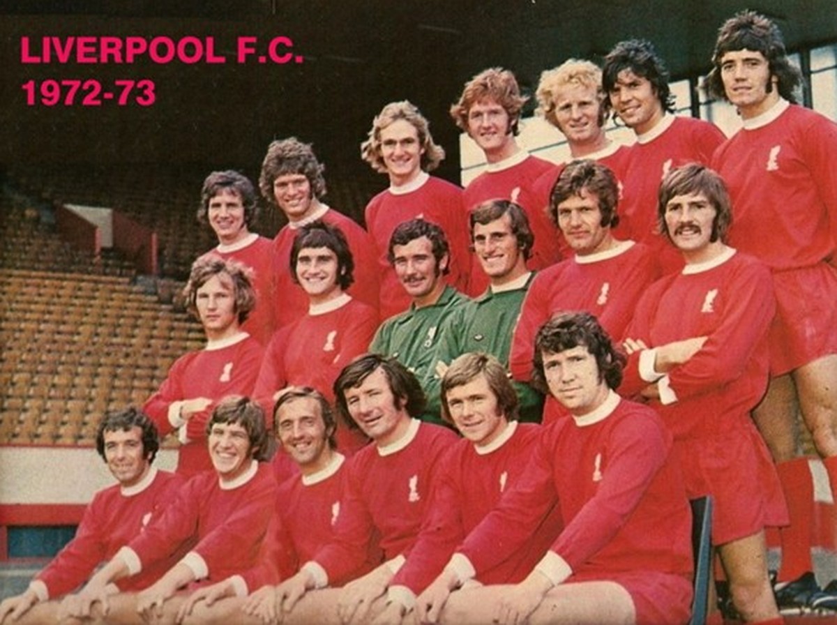 Grossartige Frisuren: Die Liverpool-Mannschaft, die erstmals einen europäischen Wettbewerb gewinnen wird.
