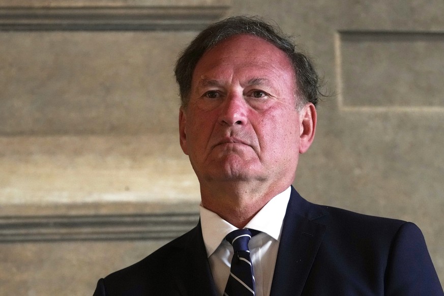 FILE - Supreme Court Justice Samuel Alito attends a meeting in Rome, Sept. 20, 2025. (AP Photo/Andrew Medichini, File)
Supreme Court Alito
