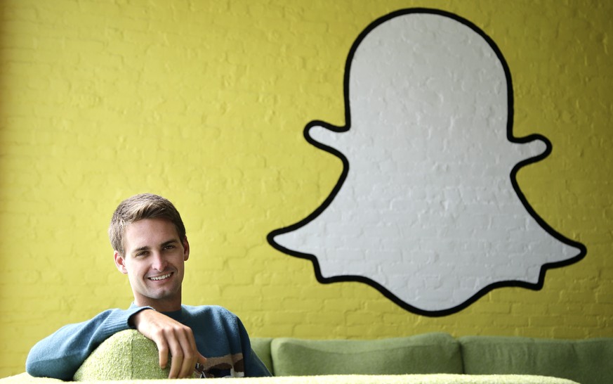 Hat gut Lachen:&nbsp;Snapchat-Gründer Evan Spiegel freut sich über das enorme Wachstum.