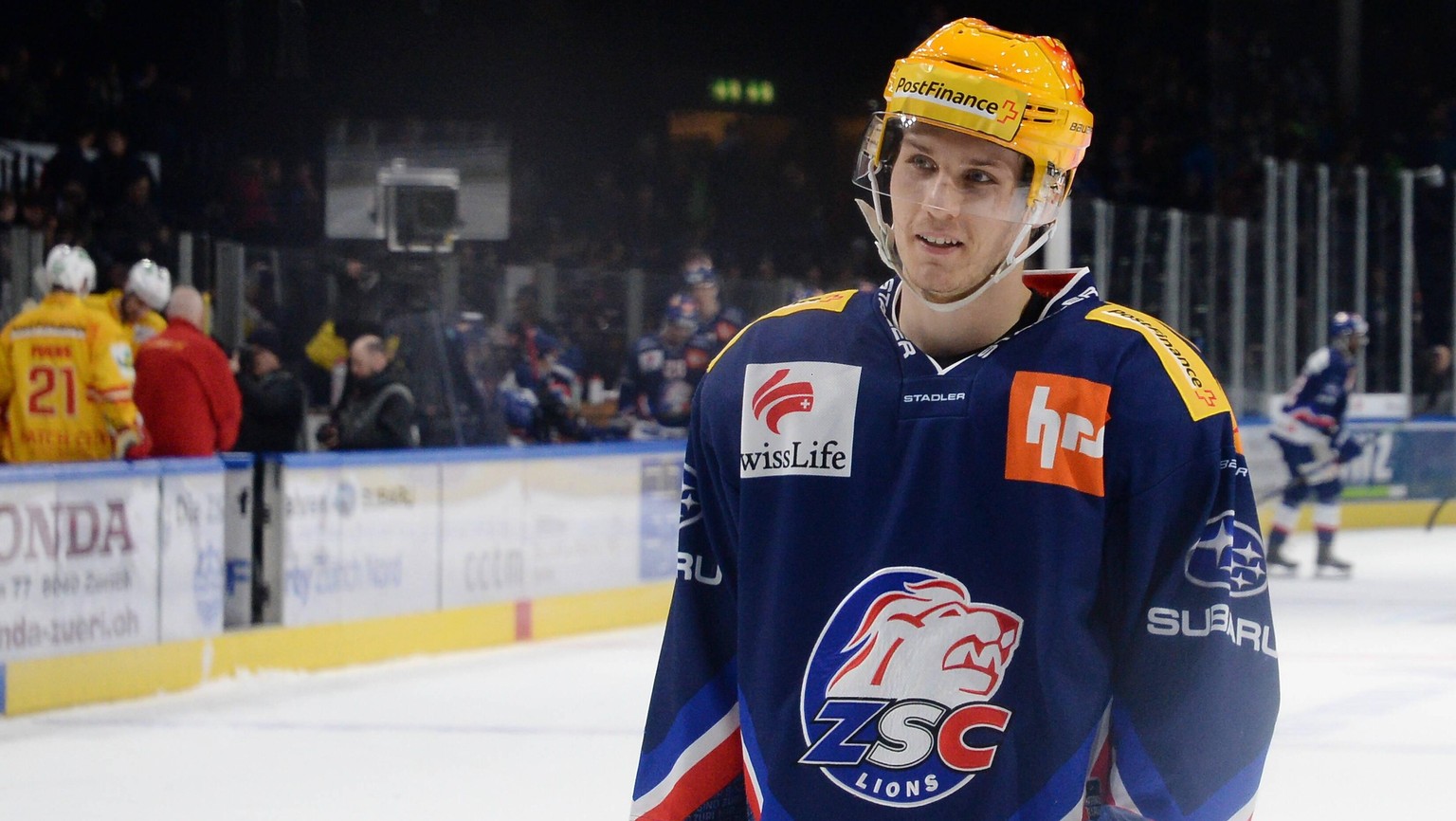 Swiss Ice hockey, Eishockey NLA - ZSC Lions vs EHC Biel 16.2.2020, Zürich, Hallenstadion, NL: ZSC Lions - EHC Biel-Bienne, forward Top Scorer Pius Suter ZSC The Lions of Zurich won against a good EHC  ...