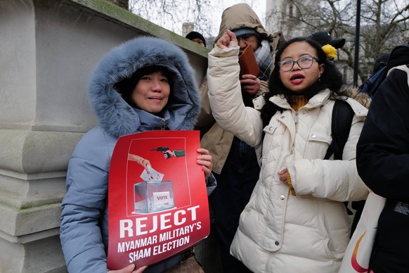 Protesters mark five years of Myanmar military rule in London Democracy activists assemble in Parliament Square to denounce the military junta s ongoing control of Myanmar. This gathering commemorates ...