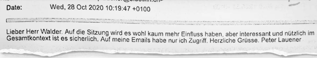 Emails Peter Lauener - Marc Walder