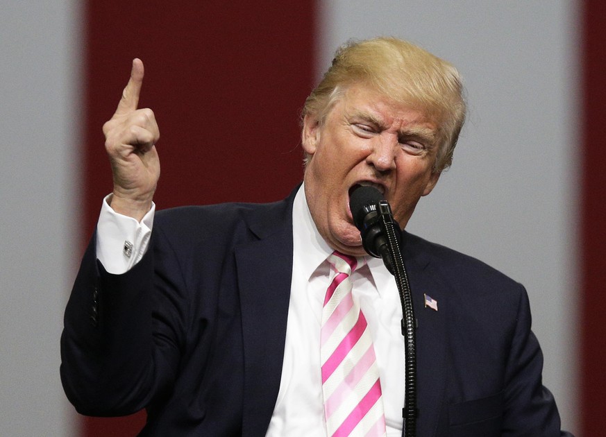 FILE - In this Sept. 22, 2017 file photo, President Donald Trump speaks at a campaign rally in support of Sen. Luther Strange, in Huntsville, Ala. Asia is getting used to living with Trump’s broadside ...