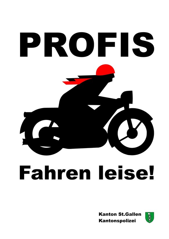 Die Plakatkampagne der Kantonspolizei St. Gallen.