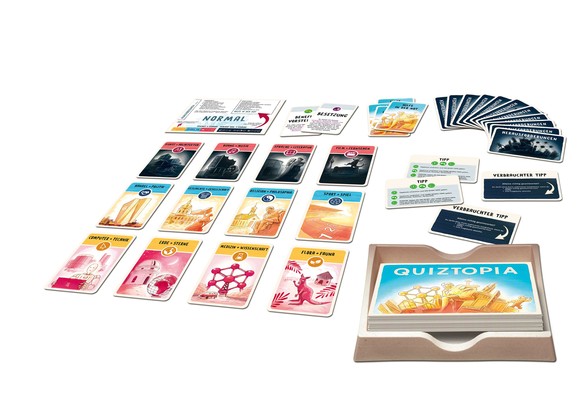 Quiztopia Spielmaterial