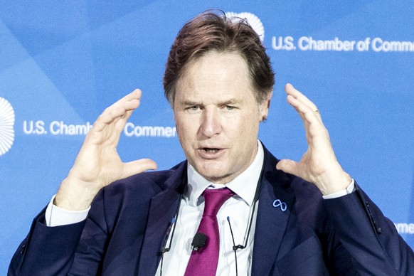 epa10002545 Meta President, Global Affairs, Nick Clegg attends the CEO Summit at the 2022 Summit of the Americas in Los Angeles, California, United States, June 8, 2022. EPA/ETIENNE LAURENT