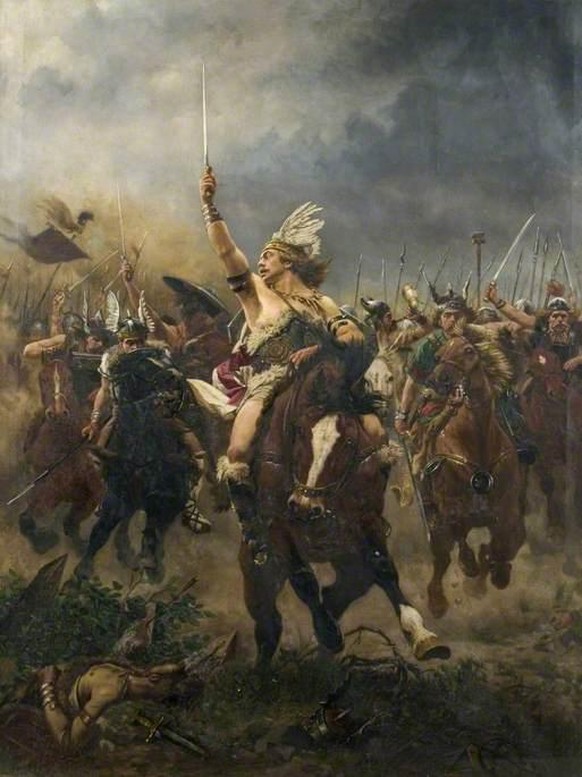 van Leemputten, Jef Louis; Viking Warriors Charging; Watford Museum; http://www.artuk.org/artworks/viking-warriors-charging-26311