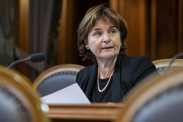 Marina Carobbio Guscetti, SP-TI, spricht zur Kleinen Kammer, an der Herbstsession der Eidgenoessischen Raete, am Dienstag, 13. September 2022 im Staenderat in Bern. (KEYSTONE/Alessandro della Valle)