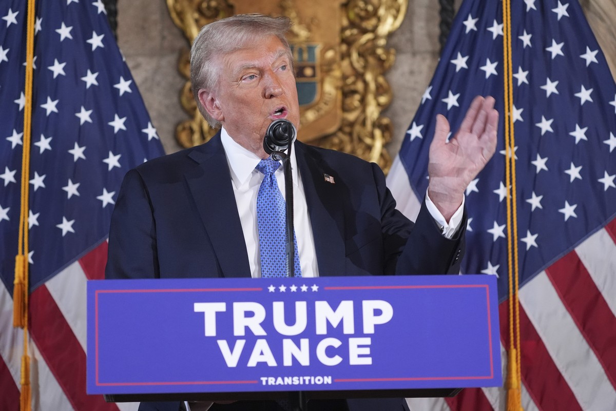 President-elect Donald Trump speaks during a news conference at Mar-a-Lago, Monday, Dec. 16, 2024, in Palm Beach, Fla. (AP Photo/Evan Vucci)
Donald Trump