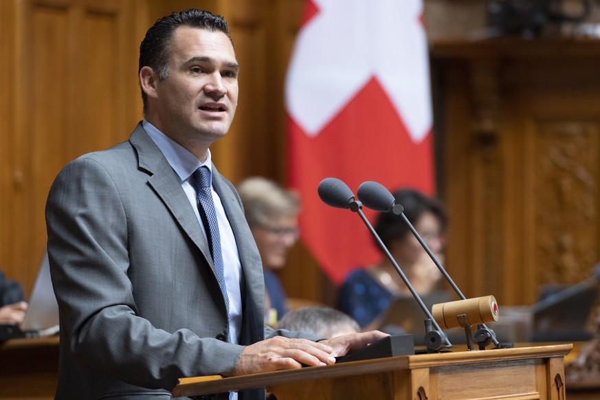 Marcel Dobler, FDP-SG, spricht an der Herbstsession der Eidgenoessischen Raete, am Donnerstag, 13. September 2018 im Nationalrat in Bern. (KEYSTONE/Anthony Anex)