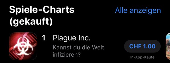 Diese Apps werden wegen des Conoravirus plötzlich von der halben Schweiz genutzt
Seit Januar wieder zuoberst😂