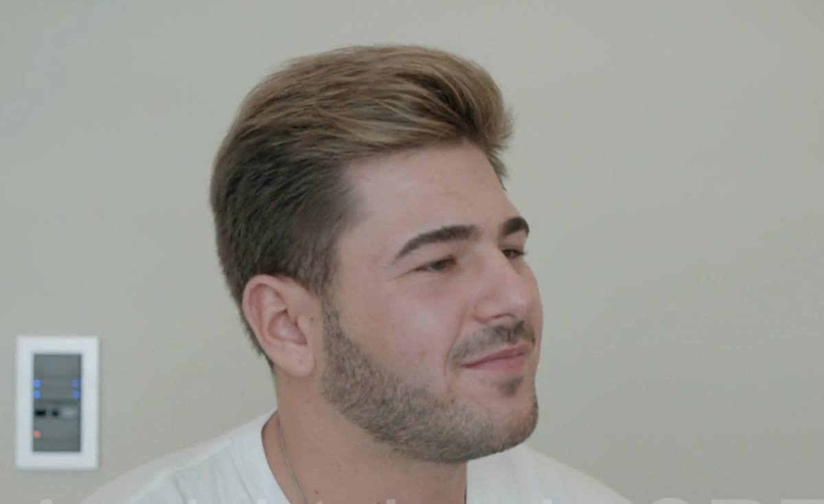 Kevin Rossi vor dem Eingriff.