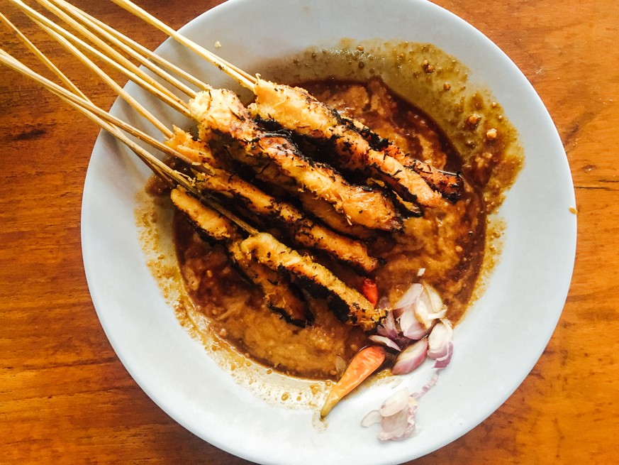 satay padang indonesien essen food chicken huhn spiesschen poulet Satay Padang