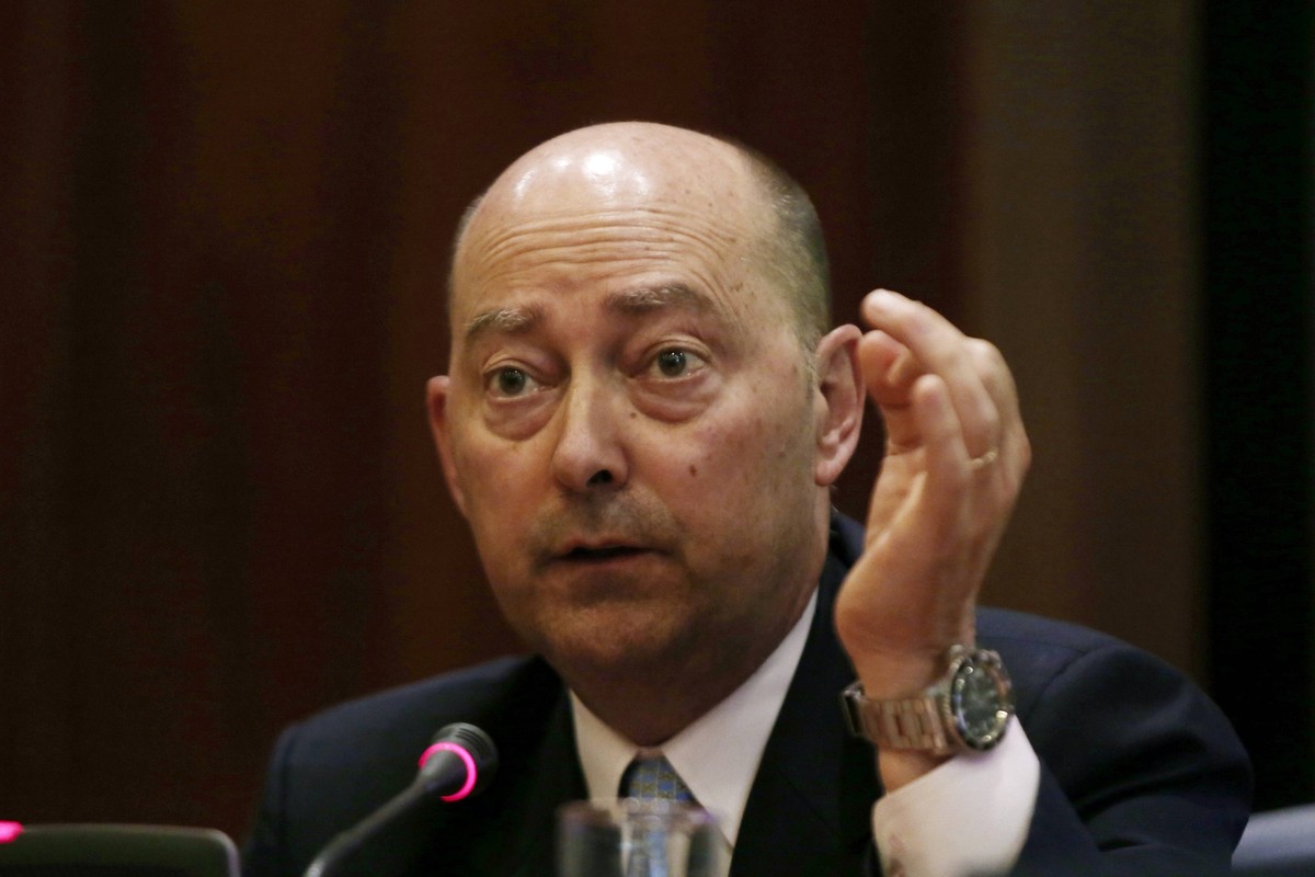 September 27, 2016 - Athens, Greece - James Stavridis, retired US admiral, rector of the University Fletcher Boston and former Commander of the NATO Powers in Europe, giving a lecture on Challenges an ...