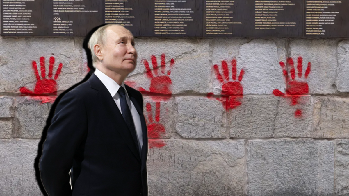 Les mains rouges peintes sur le Mémorial de la Shoah serait (encore) un coup de Poutine).