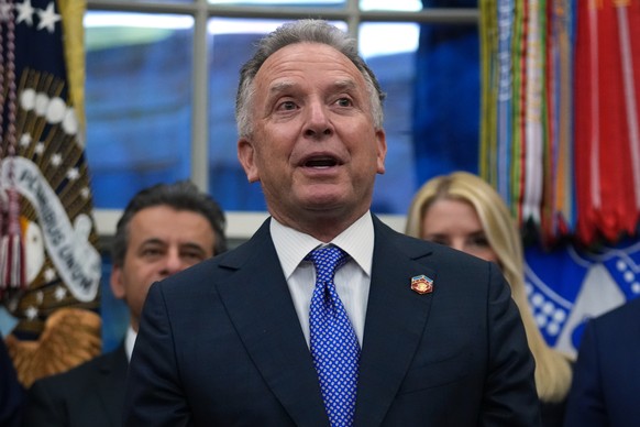 White House Special Envoy to the Middle East Steve Witkoff speaks at an event on addiction recovery in the Oval Office of the White House, Thursday, Jan. 29, 2026, in Washington. (AP Photo/Allison Rob ...