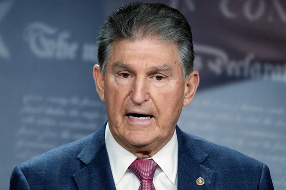 Sen. Joe Manchin, D-W.Va., speaks with reporters during a news conference on Capitol Hill, Monday, Nov. 1, 2021 in Washington. (AP Photo/Alex Brandon)
Joe Manchin