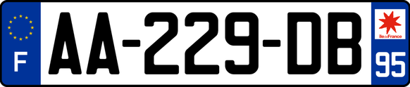 Auto Nummernschild Frankreich