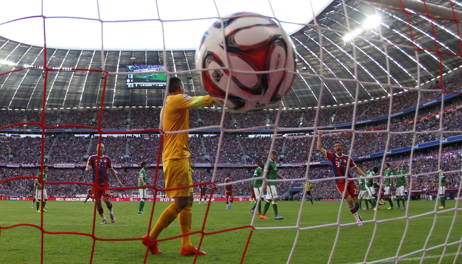 Jeder Schuss ein Treffer: Gegen Bremen fand jeder Bayern-Abschluss, der aufs Tor kam, den Weg ins Netz.