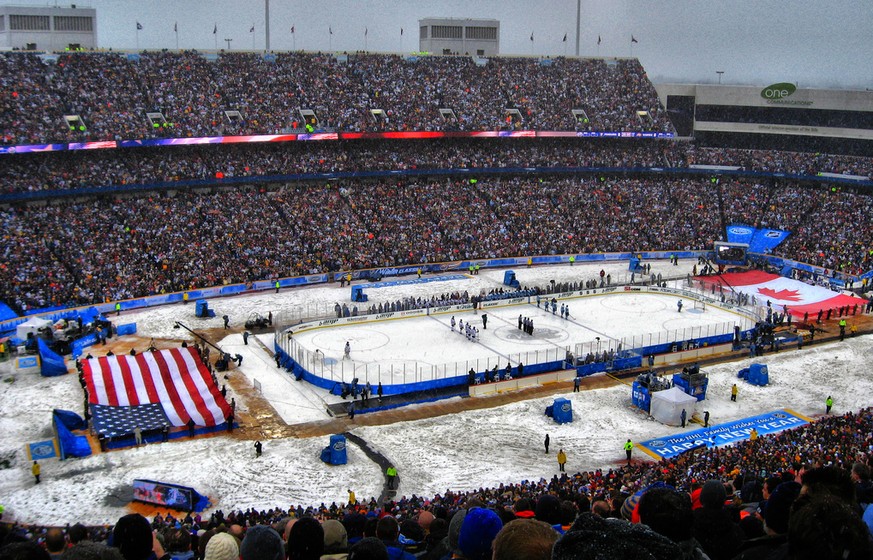 Im New Era Field von Buffalo findet der U20-Klassiker zwischen Kanada und den USA statt.