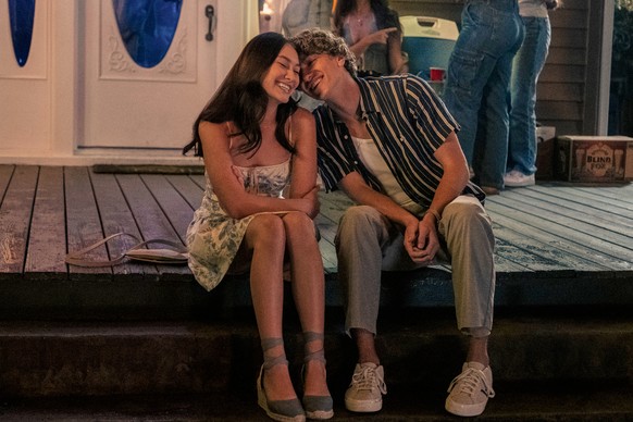 This image released by Prime shows Lola Tung, left, and Gavin Casalegno in a scene from &quot;The Summer I Turned Pretty.&quot; (Erika Doss/Prime via AP)
The Stream