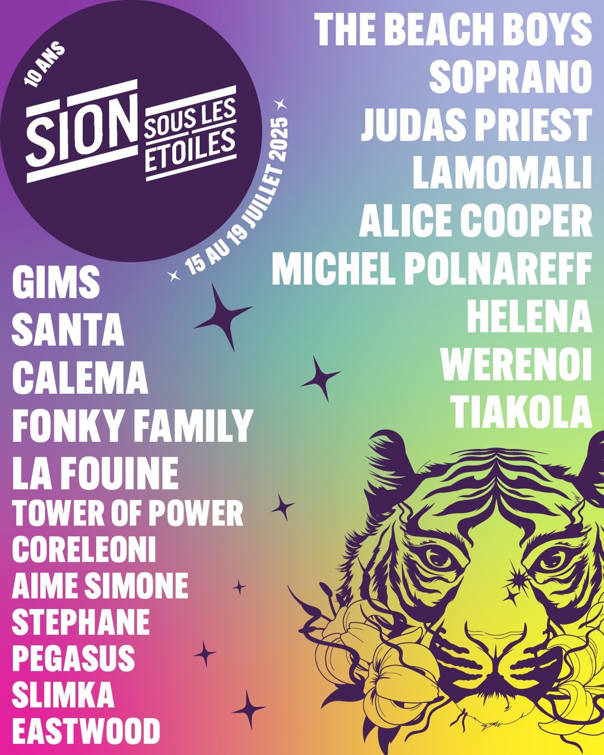 Voici la programmation complète de Sion sous les étoiles 2025