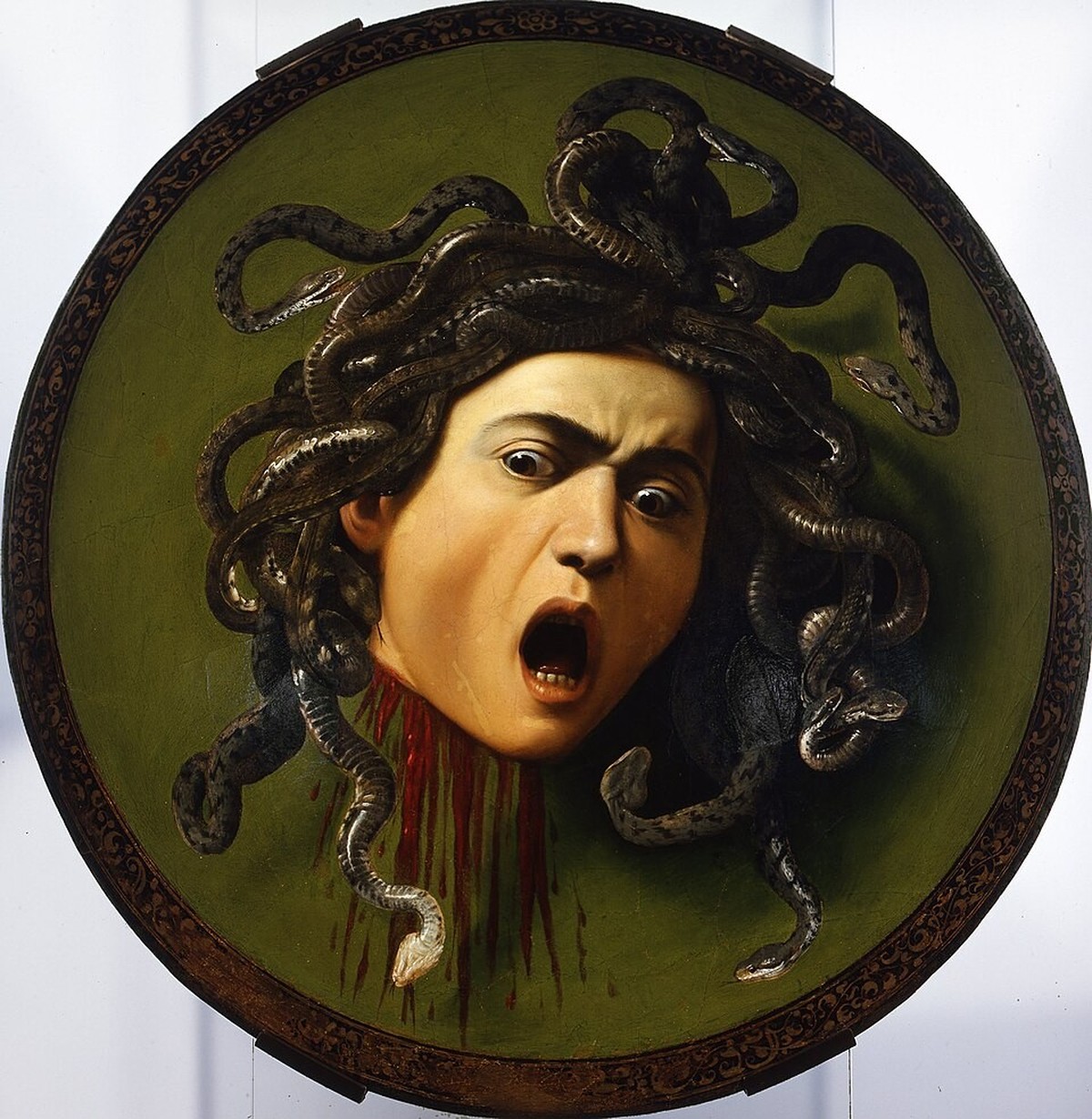 Medusa Caravaggio

https://commons.wikimedia.org/wiki/File:Caravaggio_-_Medusa_-_Google_Art_Project.jpg