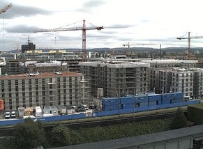 Die Grossbaustelle auf dem Hunzikerareal in Oerlikon.&nbsp;