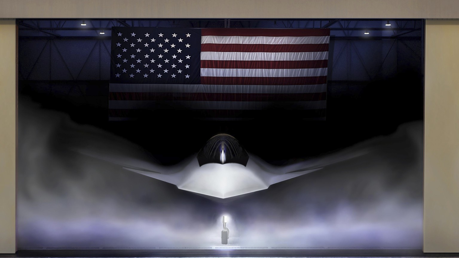 This graphical rendering provided by the U.S. Air Force shows the Next Generation Air Dominance (NGAD) Platform, the F-47. On Friday, March 21, 2025, President Donald Trump announced that the Air Forc ...