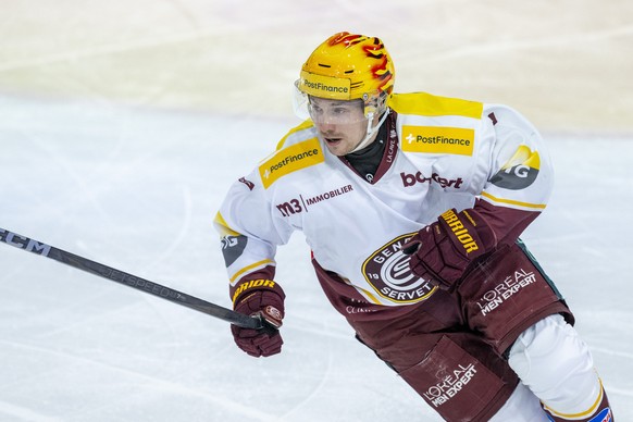 Der PostFinance Top Scorer Sakari Manninen von Servette beim Eishockey Qualifikationsspiel der National League zwischen dem EV Zug und dem Servette HC am Mittwoch, 8. Januar 2025 in Zug. (POSTFINANCE/ ...