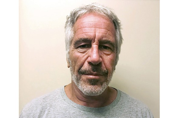 FILE - This photo provided by the New York State Sex Offender Registry shows Jeffrey Epstein, March 28, 2017. On Monday, July 1, 2024, Florida Circuit Judge Luis Delgado released the transcripts of a  ...