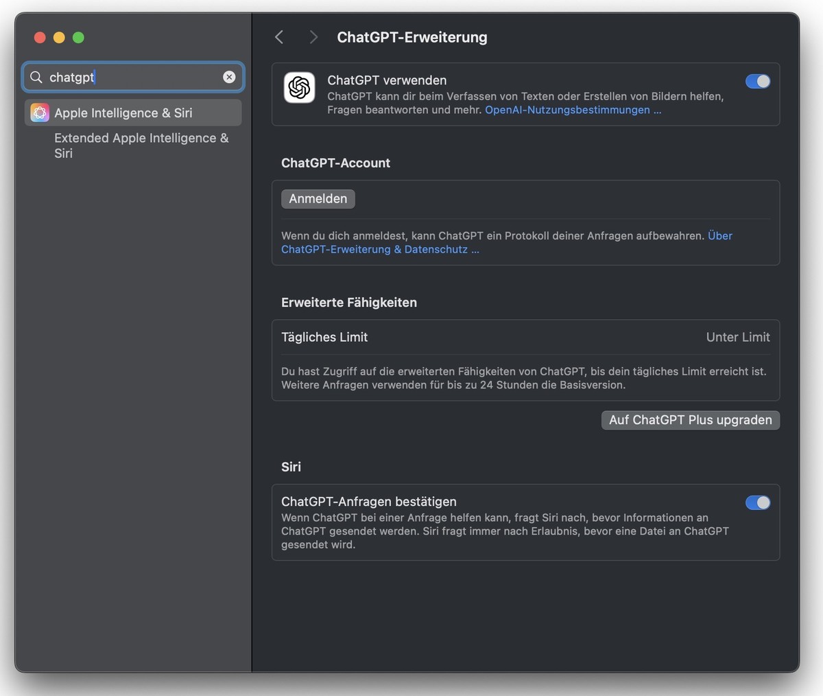 ChatGPT auf Mac verwenden