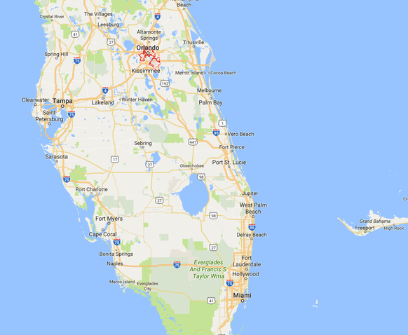 Viele Amerikaner flüchten weg von der Küste, nach Orlando.