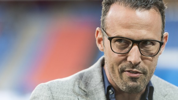 Der Sportchef des FC Basel, Marco Streller gibt ein TV Interview vor dem Fussball Meisterschaftsspiel der Super League, des FC Basel gegen den FC Luzern, am Mittwoch, 26. September 2018, im Stadion St ...