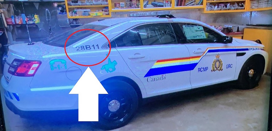 epa08372196 An undated handout photo made available by the Royal Canadian Mounted Police (RCMP) shows a replica Royal Canadian Mounted Police vehicle alleged to have been used by gunman Gabriel Wortma ...