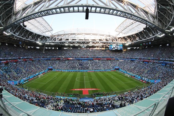 epa06842388 View of the Saint Petersburg stadium before the FIFA World Cup 2018 group D preliminary round soccer match between Nigeria and Argentina in St.Petersburg, Russia, 26 June 2018.

(RESTRIC ...