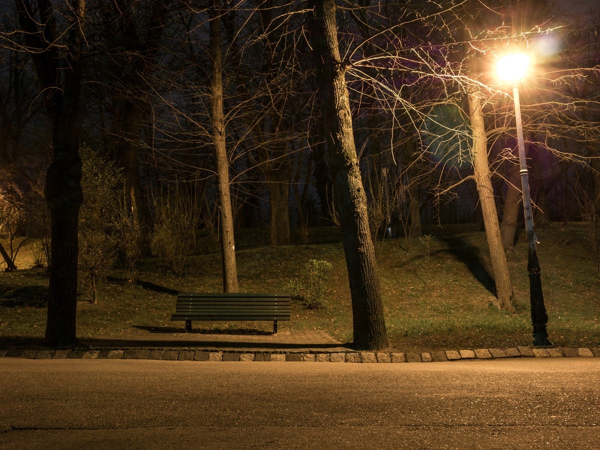 Parkbank Nacht