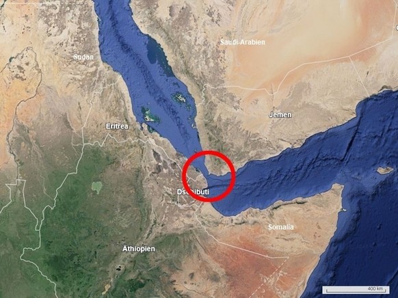 Lage Meerenge von Bab el-Mandeb