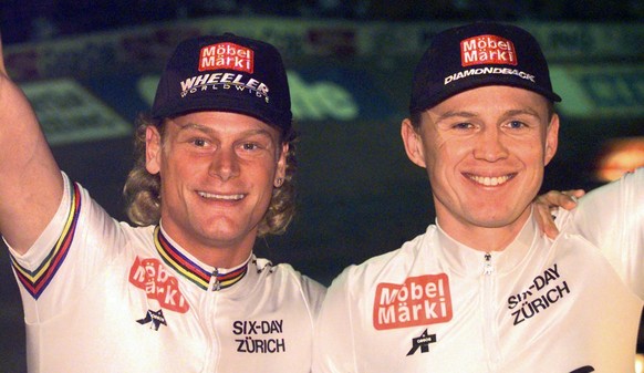 Die Jahre vergehen, Risis Frisur hält: Das Duo im Jahr 1997.